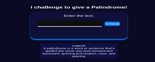 Palindrome Checker