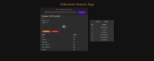 Pokémon Search App